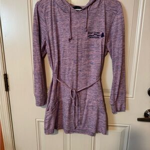 Women's Long Sleeve Purple Hoodie Dress